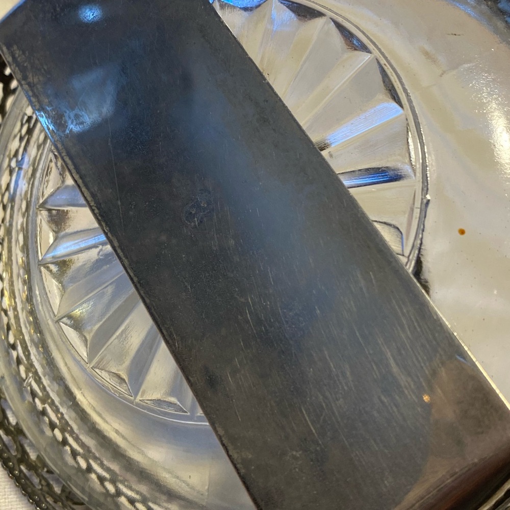 Vintage Glass and Metal Basket - Picture 5 of 5